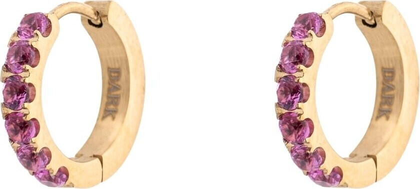 Crystal Hoops 15mm Pink