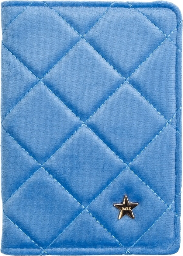 Velvet Quilted Passport Cover Ibiza Blue