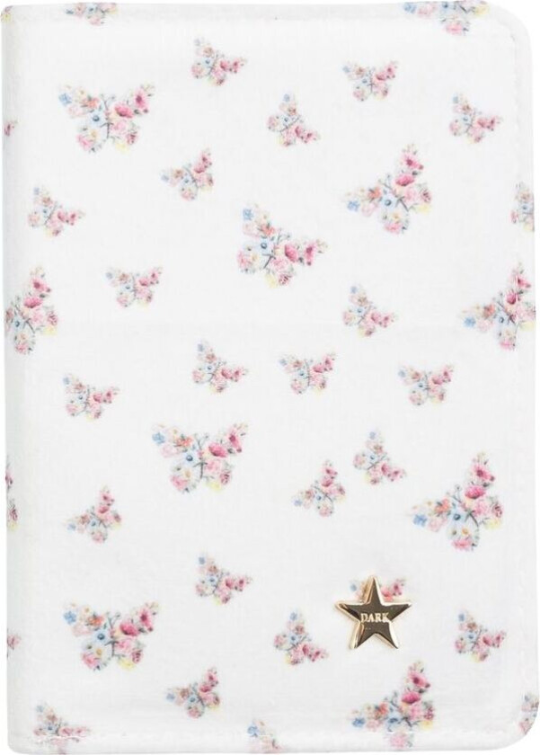 Velvet Passport Cover Off White Butterfly Pattern