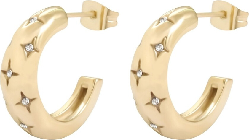 Chunky Star Creole Gold