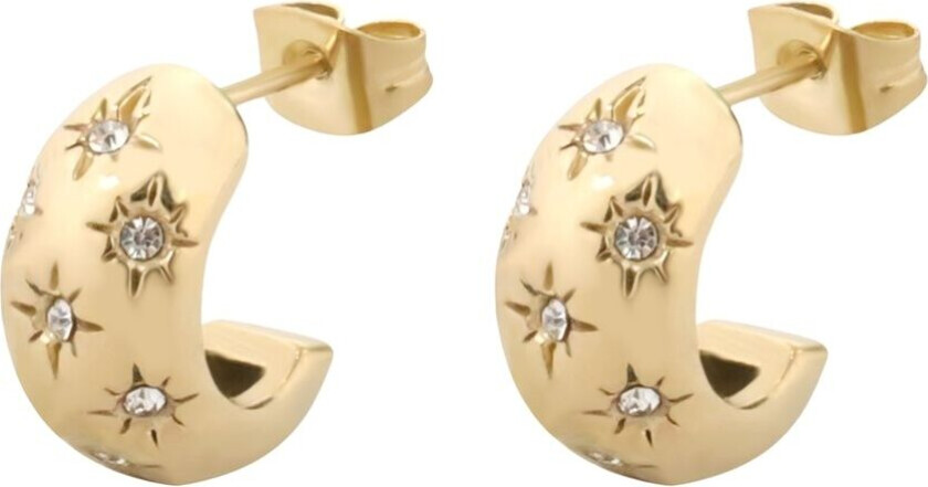 Chunky Star Creole Small Gold