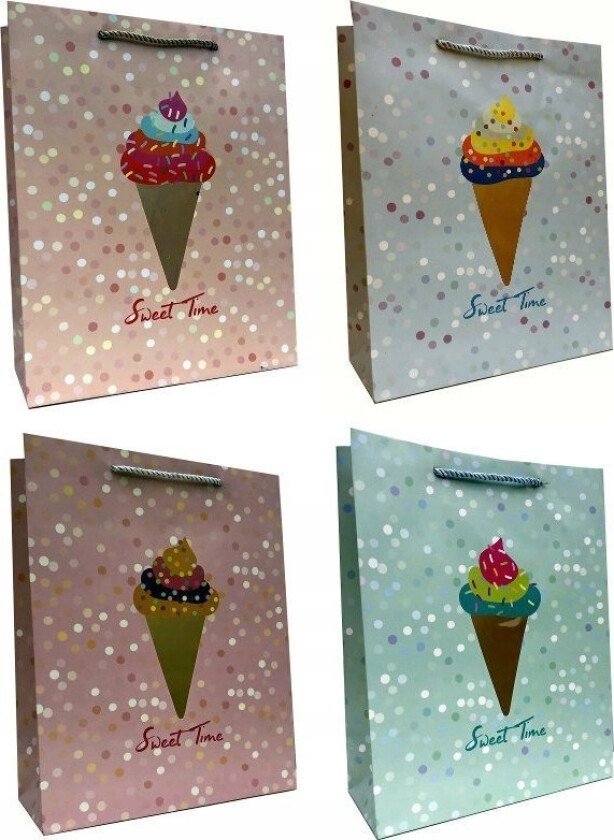 Ju-Piter Dekorativ Gavepose Ice Cream Jp 368C 18X23x12cm Blandingspris For 1 Stk.