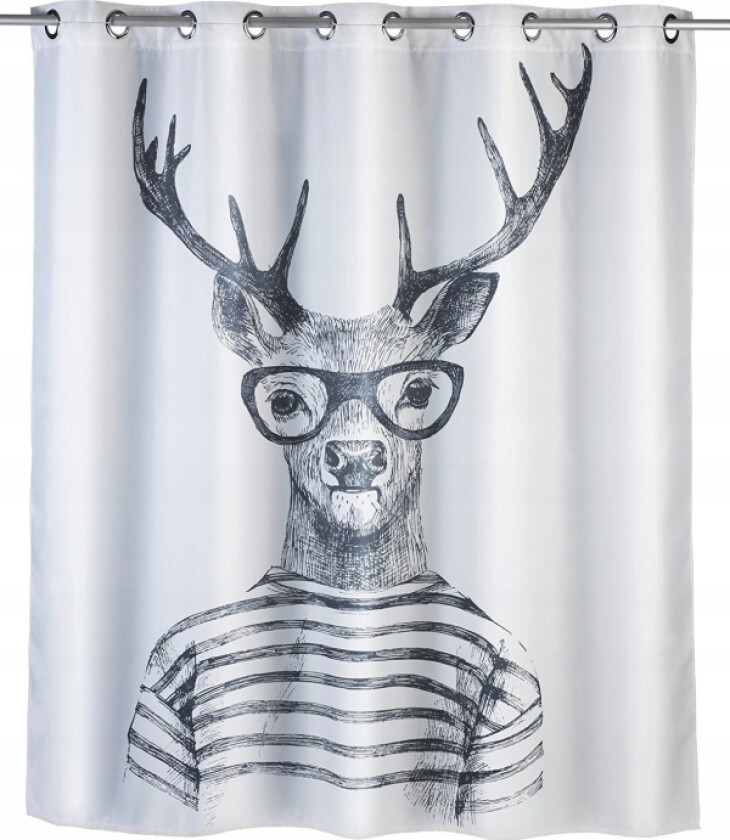 Mr Deer Dusjforheng, Tekstil, 180X200 Cm, Wenko