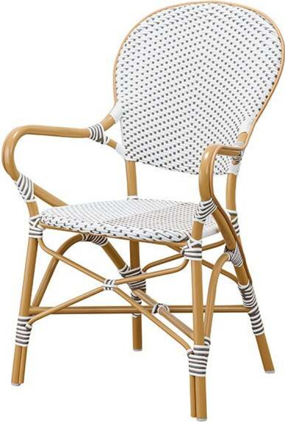 Isabell lenestol hvit m/cappuchino prikk