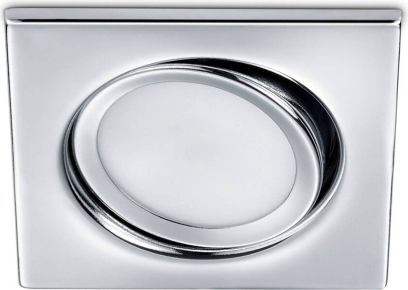 Svingbar LED-downlight Rila i krom