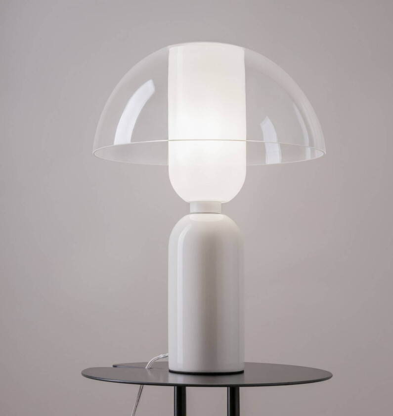 Memory bordlampe, hvit, høyde 42 cm, keramikk