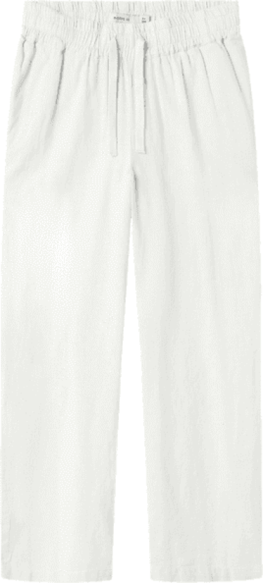 Name It Nkffalinnen linbukse til barn, Bright White