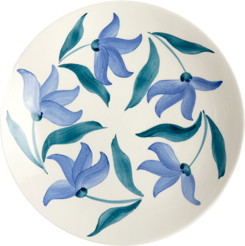 Flowers blossom asjett Ø20 cm Hvit