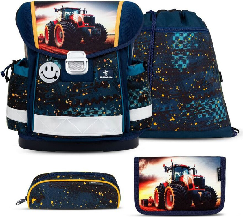 Traktor skolesekk med 4 deler Belmil skolesekker 881993