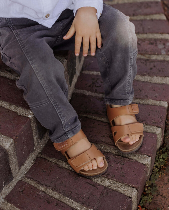 Bomhus Sandaler, Light brown, 30 - Sandaler & Slippers - Gummi,Skinn