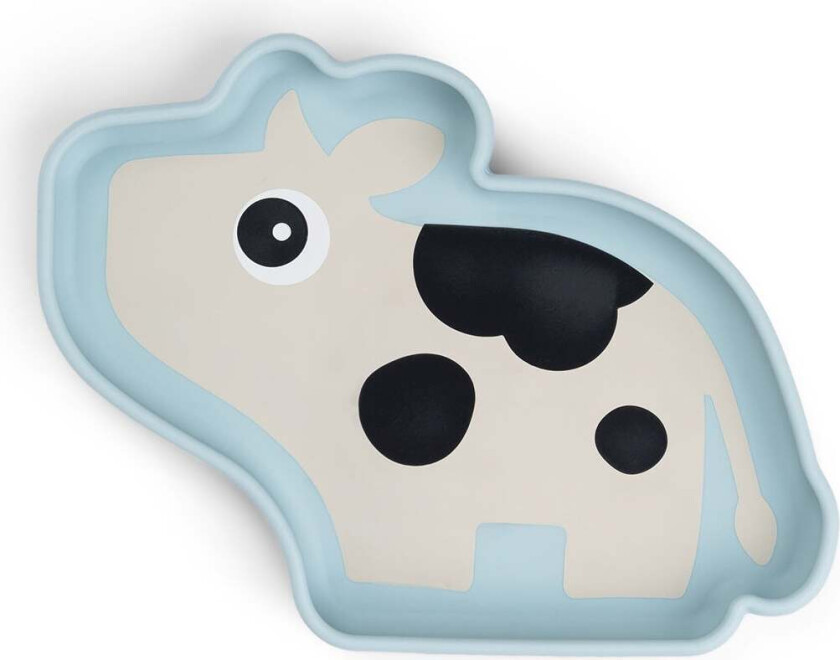 Stick & Stay Silikontallerken, Dotti Blue - Tåteflasker & Tilbehør - Silikon