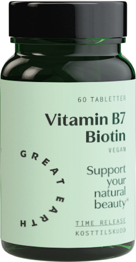 Vitamin B7 Biotin tabletter, 60 stk.