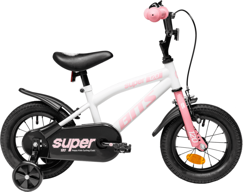 Super 12 WHITE/PINK 25, barnesykkel White/Pink