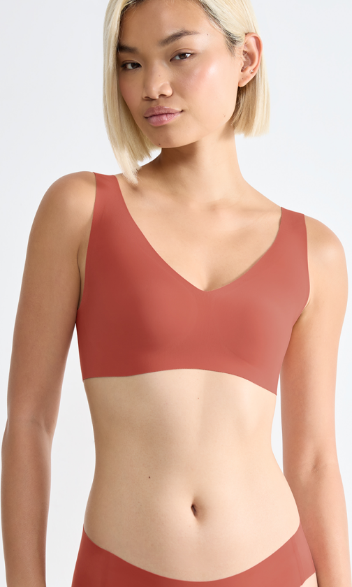 Zero Feel 2.0 bralette BH, oransje, Størrelse: L, Kvinner