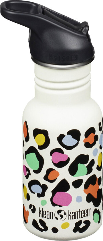 Kid Classic Narrow Flip drikkeflaske 355 ml, leopard print