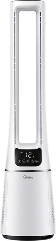 Gulvvifte 2 i 1 med luftrenser Hvit