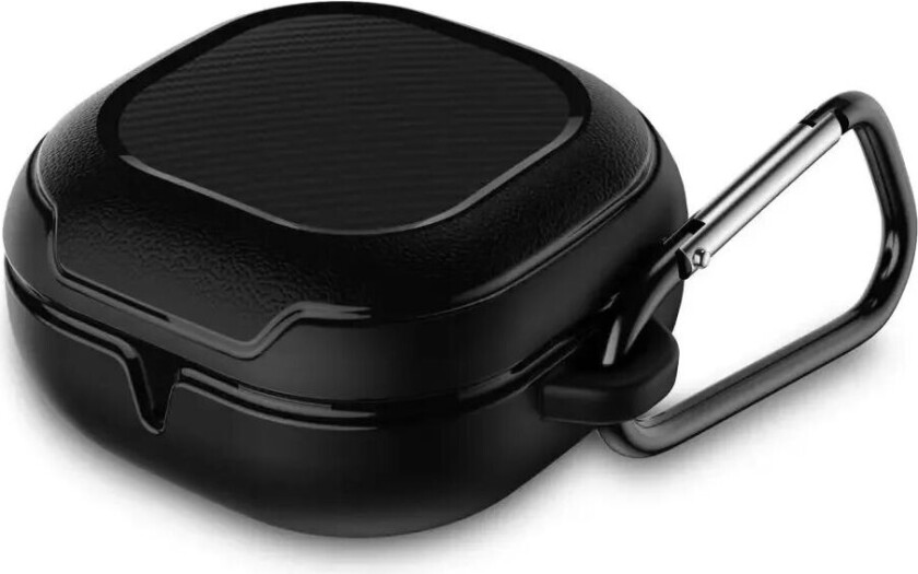 Tech-Protect Rough Carbon Deksel - Samsung Galaxy Buds FE / 2 Pro / 2 / Live / Pro - Svart