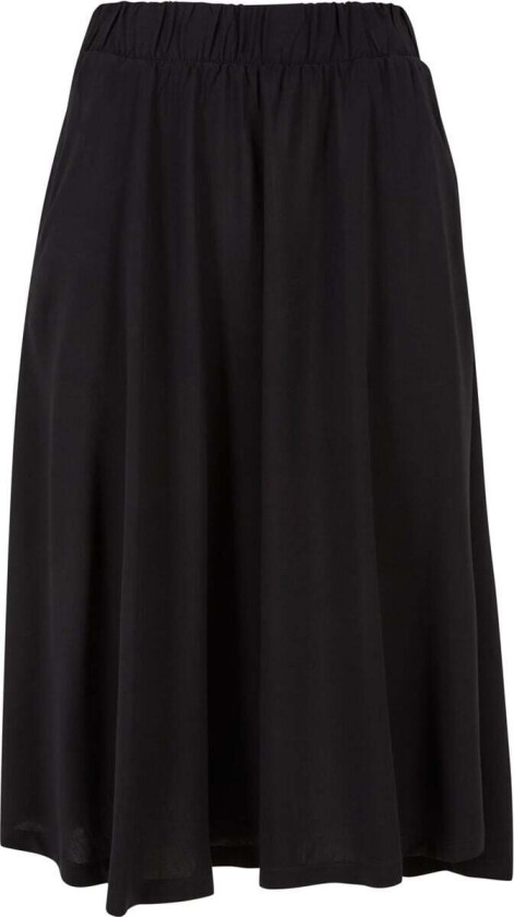 Middellangt skjørt - Ladies Viscose Skjørt - XS til XL - Damer - svart