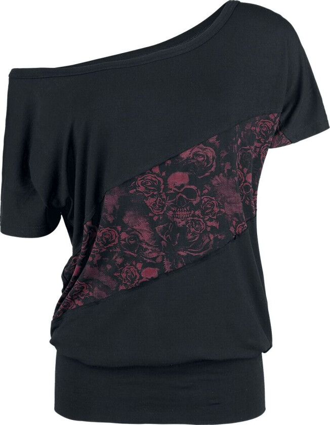 T-skjorte - Can You Read My Mind - S til 3XL - Damer - svart-rød