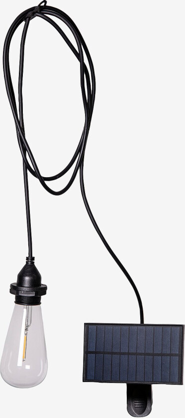 Solcellelys Solcelleledningssett E27 - Svart