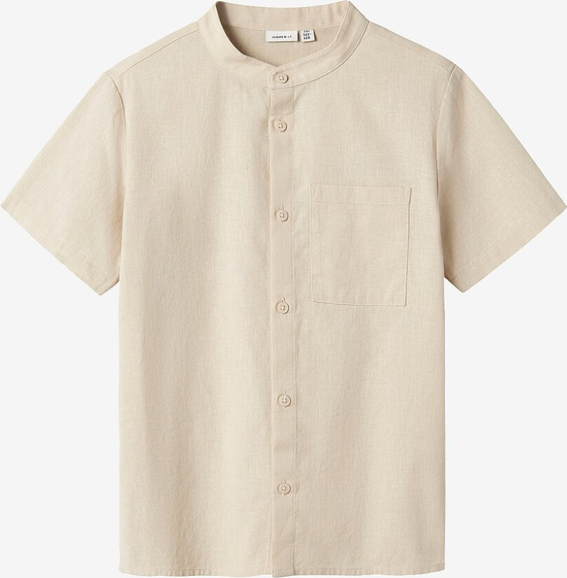 Skjorte nkmFalinnen SS Shirt - Beige