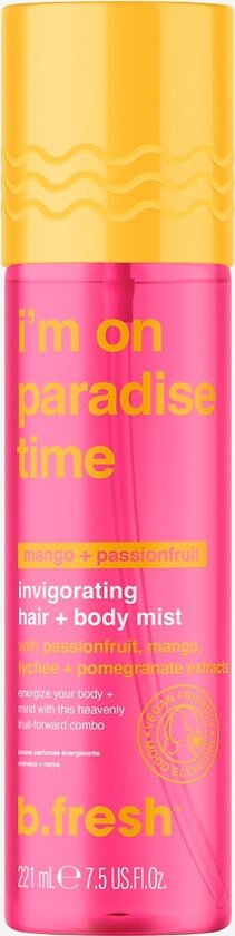 I'M On Paradise Time - Invigorating Hair + Body Mist 221Ml - Transparent