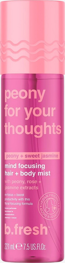 Peony For Your Thoughts - Mind Focusing Hair + Body Mist 221Ml - Transparent
