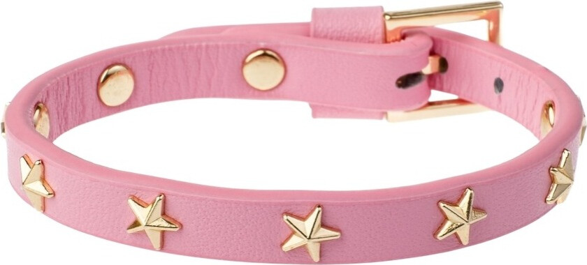 Leather Star Stud Bracelet Mini Bubblegum Pink