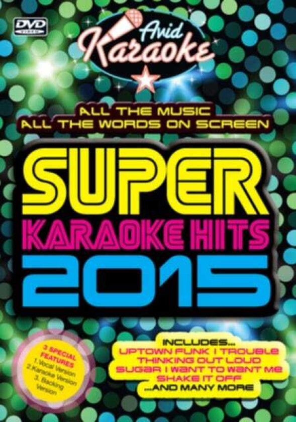 Super Karaoke Hits 2015 DVD