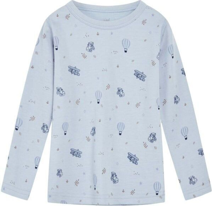 Hust & Claire luftballong genser i ull/bambus, Cloud Blue