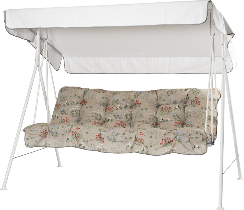 Riviera Komplett Hengekøye 190 cm - Hvit/Blomstrete