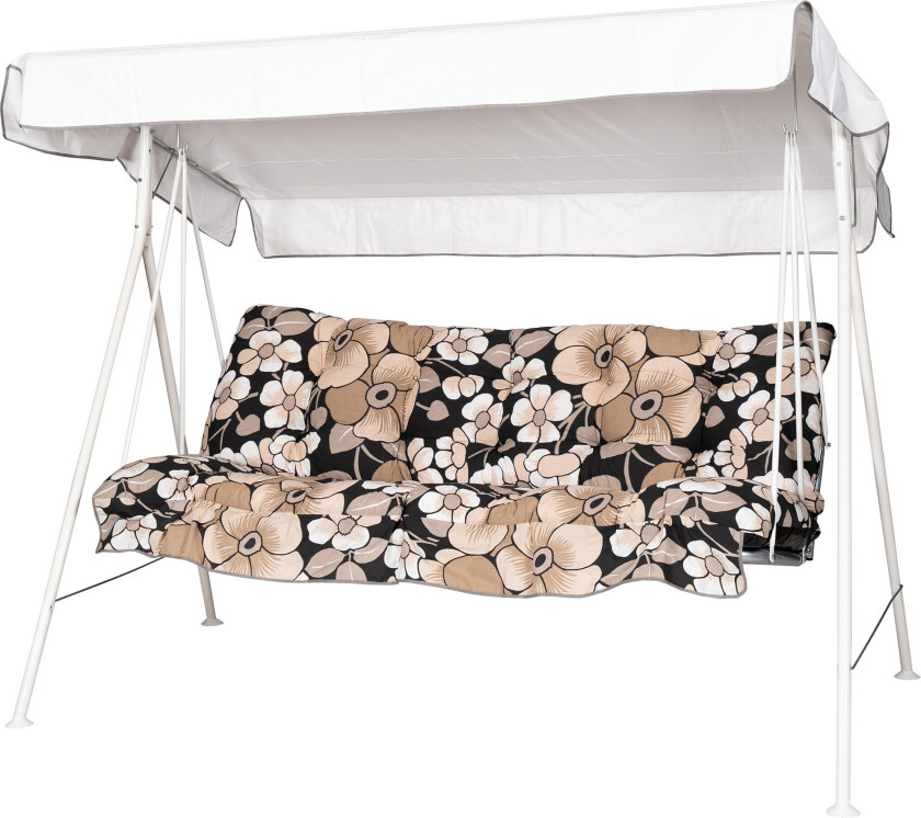 Riviera Komplett Hengekøye 190 cm - Hvit/Blomstrete