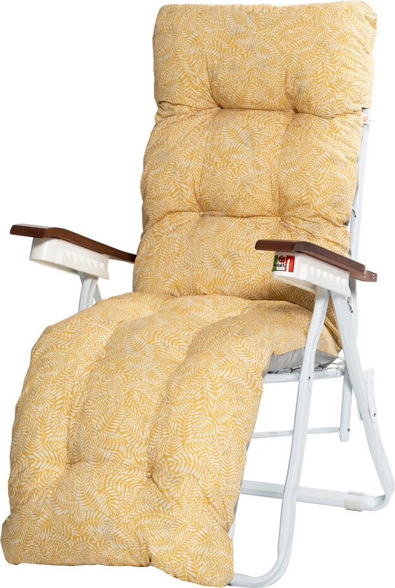 Tourra Baden Baden Stol med Pute - Hvit/Gul