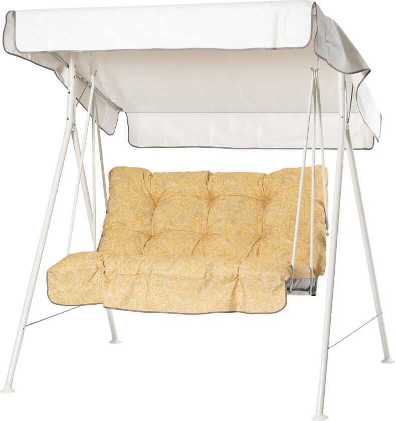 Tritante Komplett Hengekøye 130 cm - Hvit/Gul