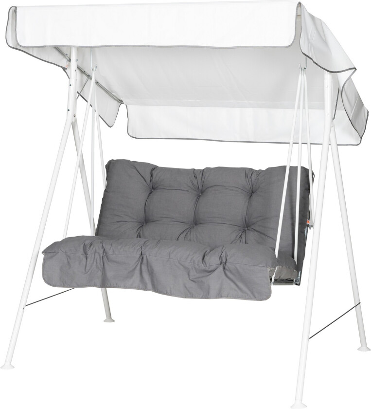 Tritante Komplett Hengekøye 130 cm - Hvit/Grå