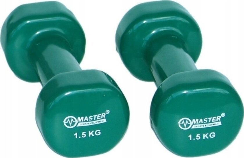 Master Støpejern Dumbbells Vinyl Dekket 1,5 Kg X2