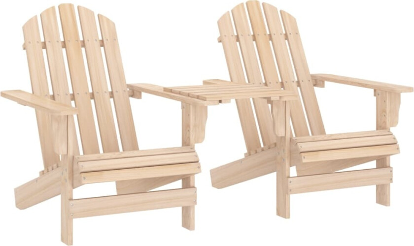 Bilde av Adirondack hagestoler med tebord heltre gran