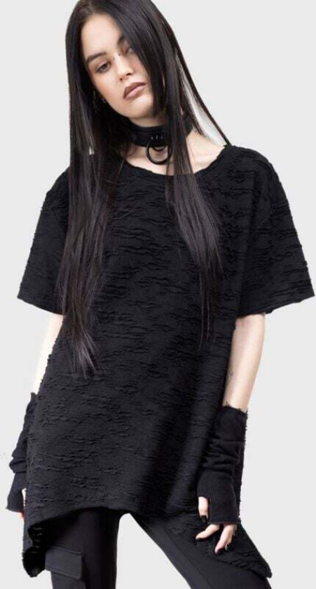 Goth T-skjorte - Phantasmira Top - XS til 4XL - Damer - svart-grå