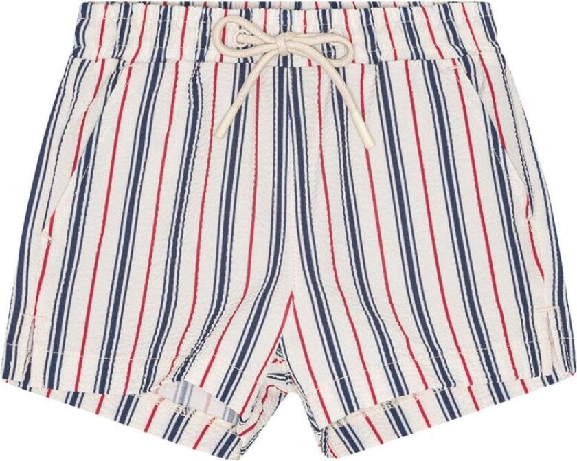 Miles Badeshorts Navy/ruby Red Stripe | Blå | 80 cm