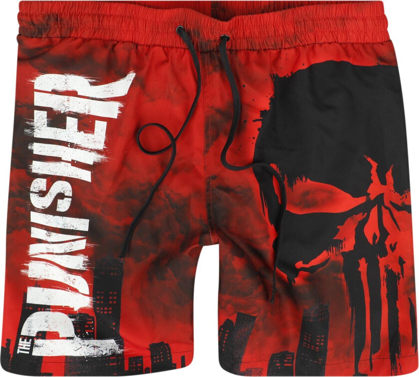 Disney Badeshorts - Skull - Red Desaster - S til XXL - Herrer - flerfarget