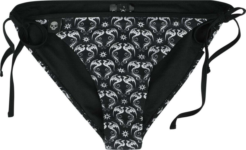 Goth Bikinitruse - Gothicana X Anne Stokes - Bikini Underdel - S til XXL - Damer - svart