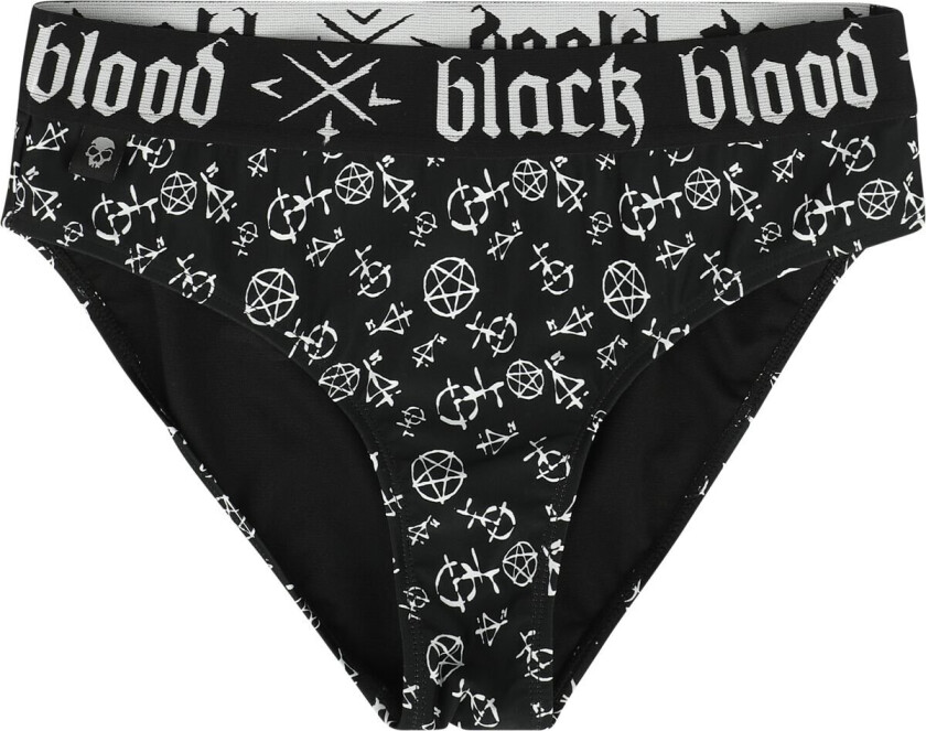 Goth Bikinitruse - Bikiniunderbukse med Pentagram - S til XXL - Damer - svart