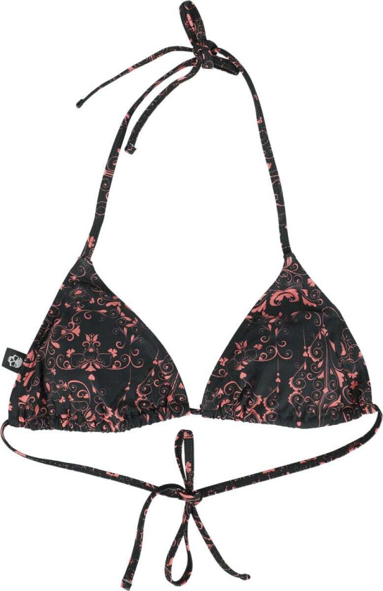 Bikinitopp - Bikini Top With Alloverprint - S til XXL - Damer - svart