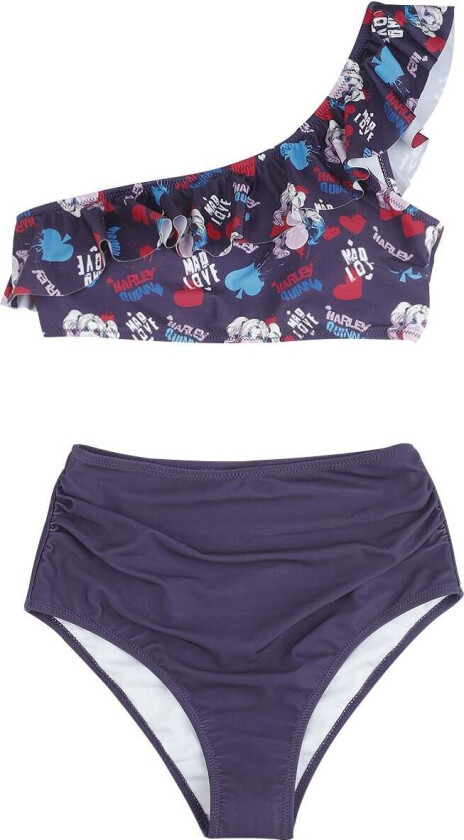 Bikinisett - Harley Quinn - Mad Love - S til XXL - Damer - blå