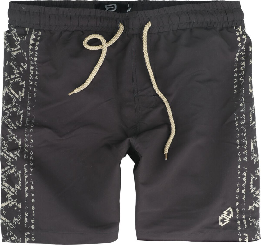 Badeshorts - Svømmeshorts med Aztec print - S til XXL - Herrer - svart