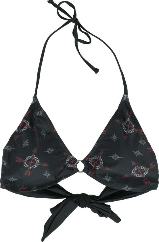 Bikinitopp - Bikini Top With Celtic Prints - S til XXL - Damer - svart