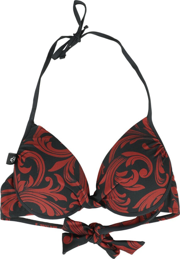 Bikinitopp - Bikini Top With Ornaments - S til XXL - Damer - svart