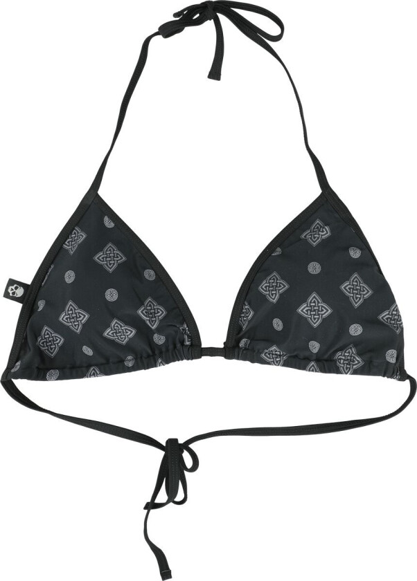 Bikinitopp - Bikini Top With Celtic Prints - S til XXL - Damer - svart