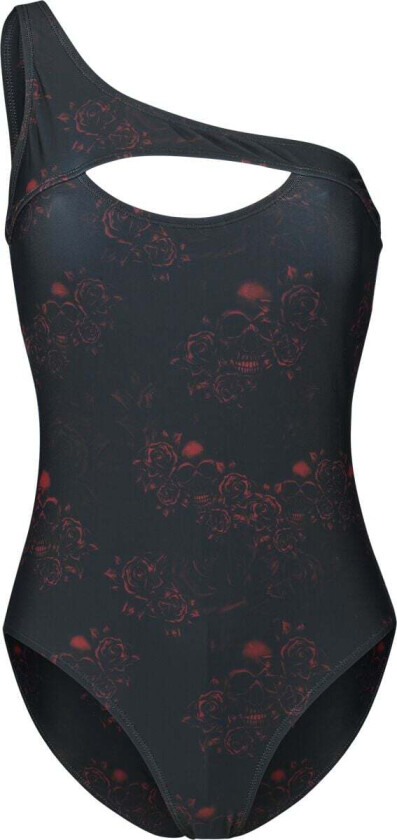 Badedrakt - Asymmetric Swimsuit - S til XXL - Damer - svart