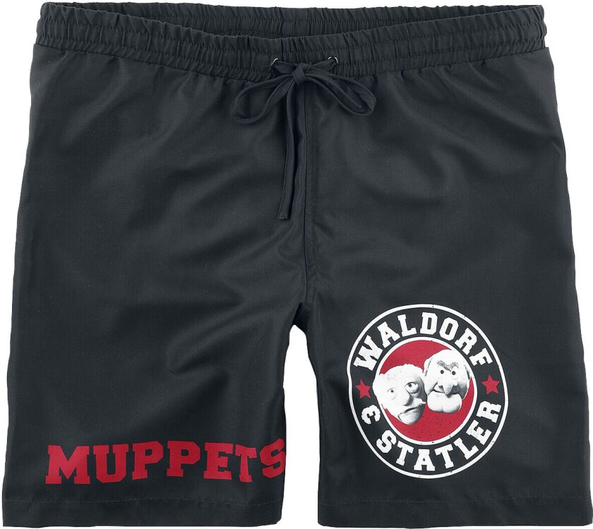 Badeshorts - Waldorf & Statler - Old School - S til L - Herrer - svart